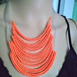 Beaded Necklace and Earrings Set.